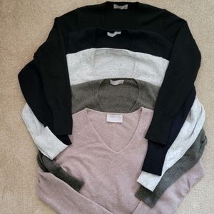 Everlane Cashmere V Neck Sweater Size Small BUNDLE